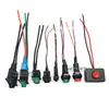 Interruptor de Botón para Modificación de Coche, Interruptor de Apagado, Interruptor de Bocina, Balancín de Bloqueo Oculto, Interruptor Cuadrado Pequeño Ac Cableado con Forma de Barco