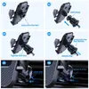 Soporte para teléfono de coche, TOPK Soporte universal para teléfono con bloqueo automático mejorado con clip de gancho para rejilla de ventilación de coche para iPhone Samsung