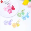 Llavero Anillo de Flor Corazón Color Caramelo Acrílico Llavero Colgante de Bolso Accesorios Pequeños Venta al por Mayor