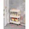 Estante de Almacenamiento Ultradelgado Detrás de la Puerta, Carrito Móvil de Piso Multicapa para Baño, Estante de Almacenamiento para Baño con Espacio Extremadamente Estrecho