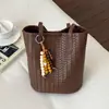 Bolsa Feminina com Padrão Trançado 2026 Nova Tendência de Verão High-End Leve Luxo Vintage Bolsa de Ombro para o Trabalho Bolsa Saco