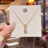 Collar de Acero de Titanio Estilo Coreano, Colgante de Diseño Versátil de Nicho de Lujo Ligero, Cadena para Clavícula de Temperamento Veraniego, Accesorios Inoxidables para Mujer