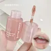 Kekemood Balde de Gelo Pequeno Espelho Brilho Labial com Água Transparente e Duradouro Hidratante Lábios Rabiscados Branco Puro Show de Água Menina Jovem