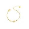 Pulsera Transfronteriza Europea y Americana para Mujer estilo ins Nicho Circonita Alta Retención de Color Joyería de Mano Simple Hexagonal Estrella Cuentas Doradas Accesorios