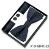 Conjunto de 3 Peças Gravata Borboleta Lenço de Bolso Masculino Caixa de Presente Decoração de Camisa para Casamento Banquete Gravata Borboleta Flor de Gravata Fabricante