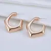 Pendientes de aro de flor retorcida de moda para mujer, temperamento, alto sentido, oro claro, estilo de celebridad de internet, personalidad, pendientes de aguja de plata 925, moda