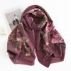 Bufanda Chal Foulard para Mujer Estilo Étnico Europeo y Americano Otoño e Invierno Estampado Floral de Rosas Estampado de Rosas