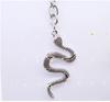 Pp Nuevo Llavero de Serpiente Pitón Grande de Aleación Joyería Plata Antigua Coche Bolsa de Cintura Regalo Colgante