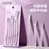 LMLTOP Set Avanzado de 3 Piezas de Maquinilla de Precisión para Cejas Herramienta para Dar Forma a las Cejas para Principiantes Raspador de Cejas Transparente Escarchado SY302