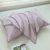Fundas de almohada de algodón cepillado engrosadas 48x74 cm, juego de dos, fundas de almohada para adultos de algodón puro, funda de color sólido individual para relleno