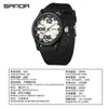 Sanda Moda Estilo Coreano Moderno Reloj de Cuarzo Estudiante Sencillo Nicho Manecillas Reloj de Cuarzo Deportivo Resistente al Agua Reloj de Cuarzo
