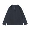 Northern Limit Roupa Masculina Marca Americana Moderna Outono 2025 Novo Estilo Preguiçoso Gola Henry Manga Longa Camiseta Masculina Casual Camisa Básica