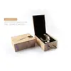Nueva Caja de Joyas Caja con Hebilla de Madera Colgante Estilo Pluma Caja de Almacenamiento para Regalos Caja de Brocado Retro Embalaje para Adornos Wenwan