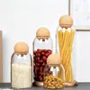 Frasco de Vidrio de Borosilicato Alto con Tapa de Corcho para Exhibición y Almacenamiento, Frasco para Té de Flores, Botella de Vidrio para Exhibición de Granos de Café, Decoración del Hogar
