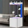 Fábrica de Origem Novo Modelo 2026 Tanque de Peixe Arowana de Vidro Ultra Transparente de Cristal Dourado Inteligente Aquário de Tamanho Médio para Uso Doméstico na Sala de Estar
