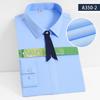 Camisa de manga comprida de fibra de bambu Camisa casual de negócios feminina Stretch Cor sólida Logotipo bordado Roupa de negócios