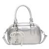 Bolsa Satchel Bowling da Moda para Mulheres 2025 Verão Novo Estilo Coreano Bolsa de Ombro Simples Design de Nicho Bolsa Transversal para Mulheres