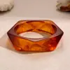 Pulseras Redondas Irregulares de Resina Manchada Transfronterizas Europeas y Americanas, Pulseras de Lujo Ligero y Alta Gama, Pulseras de Moda Exageradas Personalizadas