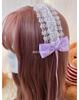 Diadema Estilo Francés Lolita Chica Suave Japonesa KC Accesorio para el Cabello Diadema Lolita Lazo de Encaje Dulce Niña