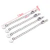 50mm Chapado en Cobre Color Oro Real 18K Retención de Color Corazón Sólido Broche de Langosta con Cadena de Cola de Colgante Cadena de Extensión de Collar DIY Ajuste