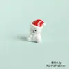Micro-Paisaje Adorable Muñeco de Nieve de Navidad de Resina Lindo Joyería DIY Pequeños Accesorios Decoración de Escritorio/Coche Pequeños Adornos