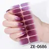 Fábrica Zhengxiang Personalizado Oem Gradiente Rosa Cebola Arco-Íris Película para Esmalte de Unha Adesivos de Nail Art 3D Europeus e Americanos Temu Adesivos de Unha Odm