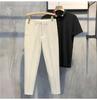 Chico de espíritu social pantalones negros cortos para hombre secado rápido celebridad de internet otoño Ruan Shuai estilo coreano corte ajustado skinny pantalones de traje casual