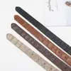 2020 Europeu e Americano Novo Retro Gloss Crocodilo Padrão Cinto Feminino Jeans Quadrado Fino Fivela Cinto Decorativo Cabelo Feminino
