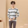 Conjunto de Ropa Interior Térmica de Algodón para Niños para Otoño con Camiseta de Cuello Medio y Pantalones para Adolescentes