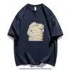 2026 Nova Camiseta de Algodão Puro Manga Curta Estilo Americano Verão Masculina e Feminina Casal Gola Redonda Solta Casual Manga Meia Manga Manga de Cinco Pontos