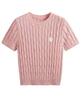 Precio de Fábrica Precio Bajo Venta al por Mayor Dongdaemun RL Raff Suéter de Punto Trenzado Cuello Redondo Estilo Clásico Japonés y Coreano Manga Corta Top de Moda