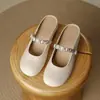 Mules Retrô com Salto Escondido de 6cm para Mulheres Baixas, Sandálias Slip-On Novo Estilo Verão 2026