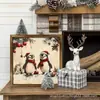 Produtos de decoração transfronteiriços com etiquetagem e dropshipping, arte de parede de luxo para salas de estar, arte de boneco de neve para salas de jantar, dropshipping de peça única