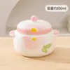 Panela de Sopa Grande Capacidade Pintada à Mão para Uso Doméstico de Uma Pessoa, Panela de Sopa com Duas Alças e Tampa Dupla, Panela de Cozimento Lento Comercial para Cozinha, Recipiente de Óleo