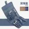 Cortador de unhas de aço inoxidável 16 peças conjunto caixa de presente unha pedicure cortadores de unha conjunto completo de ferramentas especiais para cuidados com as unhas
