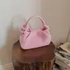 Bolsa de Mão Pequena Quadrada Plissada Feminina Modelo Novo 2026 com Acabamento de Alto Padrão, Bolsa Feminina de Nicho Estilo Coreano para o Dia a Dia, Bolsa Transversal Estilo Almofada