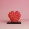 Presente Dia dos Namorados Chinês Caixa de Presente em Formato de Coração com Flores de Espuma de PE Flor Rosa Eterna Venda por Atacado em Estoque Flor Eterna Flor Seca