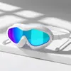 Fabricante de origen gafas de natación ruijuer para hombre y mujer marco grande miopía gafas de natación impermeables antivaho HD transparentes tapones para los oídos de una pieza