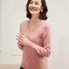 Otoño/Invierno 2026 Ropa de Alta Costura Lista para Usar Cuello en V Cachemira Mujer Ajustado Tejido Base Suéter Corto