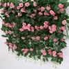 Flor de Rosa Artificial en Forma de Enredadera Decoración de Pared para Sala de Estar Planta de Pared Colgante Enredadera de Flores Artificiales Enredadera de Plástico Planta Araña