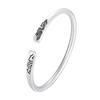 Antigo juramento de amor francês pulseira de casal anel liso fosco pulseira sólida estilo jovem artístico chinês pulseira aberta