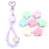 Cuentas de Color Sólido Acrílicas Flores Macarrón Corazón Estrella de Cinco Puntas Cuentas Sueltas Pulsera DIY Accesorios para Joyería Cuentas de Gelatina