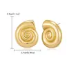 Pendientes de Joyería de Nicho Transfronterizos de Amazon Pendientes de Caracola de Oro de 18K Pendientes de Caracol Pendientes de Gama Alta Estilo Popular de Celebridad de Internet