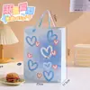 Bolsa de regalo de cachorro de dibujos animados a cuadros, bolsa de regalo de cartón blanco engrosado, bolsa de papel para empaquetar recuerdos de fiesta de cumpleaños infantil