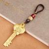 Llavero de latón con forma de zodíaco dorado, colgante de cobre puro, llavero creativo para coche, regalo personalizado para hombres y mujeres, joyería