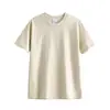 Camiseta Artesanal de Tejido de Barril 100% Algodón para Hombres y Mujeres, Sin Costuras Laterales, Top de Punto Transpirable, Fuerte Fabricante OEM, Venta al por Mayor OEM
