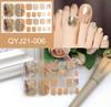 Qyj Aurora Pegatinas para Uñas Ultra Delgadas Sin Costuras con Pedrería Calcomanías Sencillas para Uñas de los Pies de Mujer