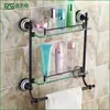 FLG Rana Cobre Completo Estilo Europeo Juego de Colgantes para Baño Bronce Negro Porcelana Azul y Blanca Toallero de Baño Barra para Toallas Portarrollos de Papel Higiénico