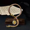 Pulsera Original Tejida a Mano con Nudo Vajra Thangka Ocho Deidades Guardianas Pulsera de Tara Verde Sala de Transmisión en Vivo