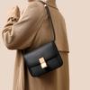 Bolsa Feminina Couro Genuíno Couro Bovino High-End Nicho Versátil Pequena Quadrada Ombro Cruzado Caixa Tofu Bolsa 2025 Novo Modelo